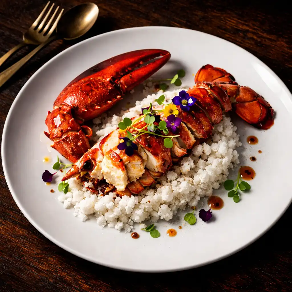 Homard en croûte de sel, plat signature du Chef Antoine Mercier